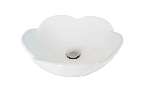 [PLV079] LAVAMANOS VESSEL FLOWER BLANCO HC
