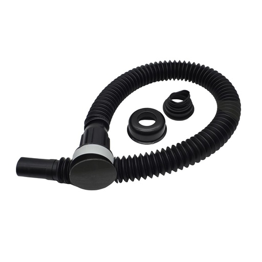 [GCS048] SIFON FLEXIBLE CON DESAGUE PUSH NEGRO PARA LAVAMANOS HC