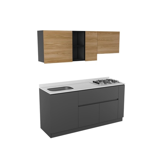 [MCM048] COCINA  SAVONA PLUS 1.80 IZQ. CORONA