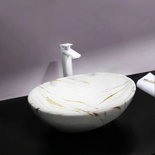 [PLV095] LAVAMANOS MARMOL CARRARA GOLD MATE SPO