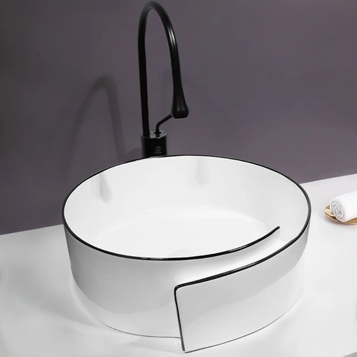 [PLV097] LAVAMANOS CICLON BORDE NEGRO CG