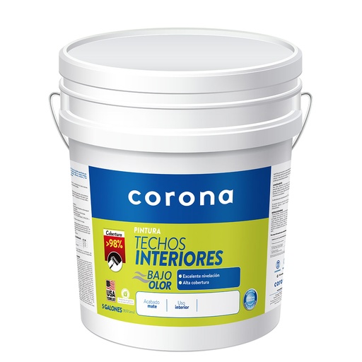 [AVE016] PINTURA TECHOS INTERIORES BLANCO 5GL CORONA