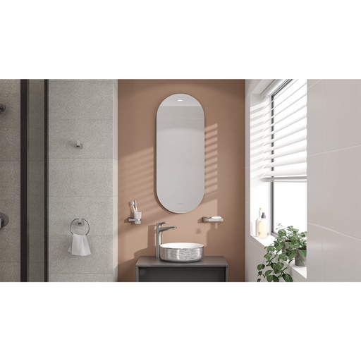 [MES053] ESPEJO VERT. OVAL 100X40 CORONA