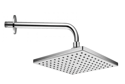 [GDR053] REGADERA CON BRAZO SAONA CUADRADA  8" STRETTO