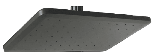 [GDR057] REGADERA SIN BRAZO PULIZA RECTANGULAR NEGRO MATE  9" STRETTO
