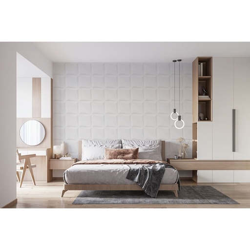 [RDB165] BASE DECORADA ORIKATA 3D BLANCO 25X25 CORONA 