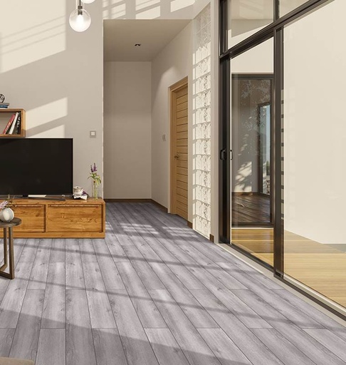 [RLM044] PISO LAMINADO REUSS GRIS 4V 1218*197*8 DECOR (2.3995)