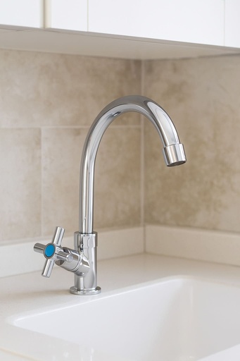 [GPL040] LLAVE SENCILLA LAVAPLATOS LORIA CROMO CORONA