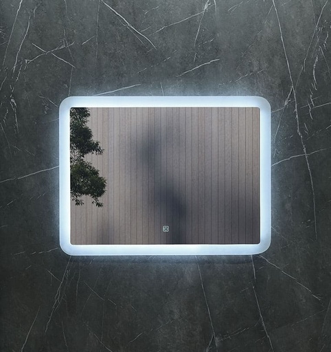 [MEI018] ESPEJO LED HORIZ. ZAFIRA PLATA 80X60 KLIPEN